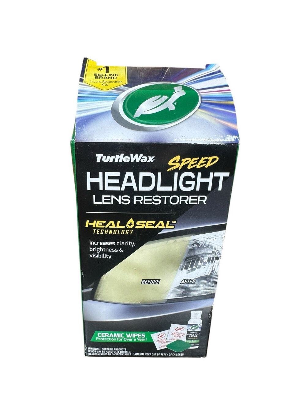 Turtle Wax Speed Headlight Lens Restorer Kit - Heal & Seal Technology